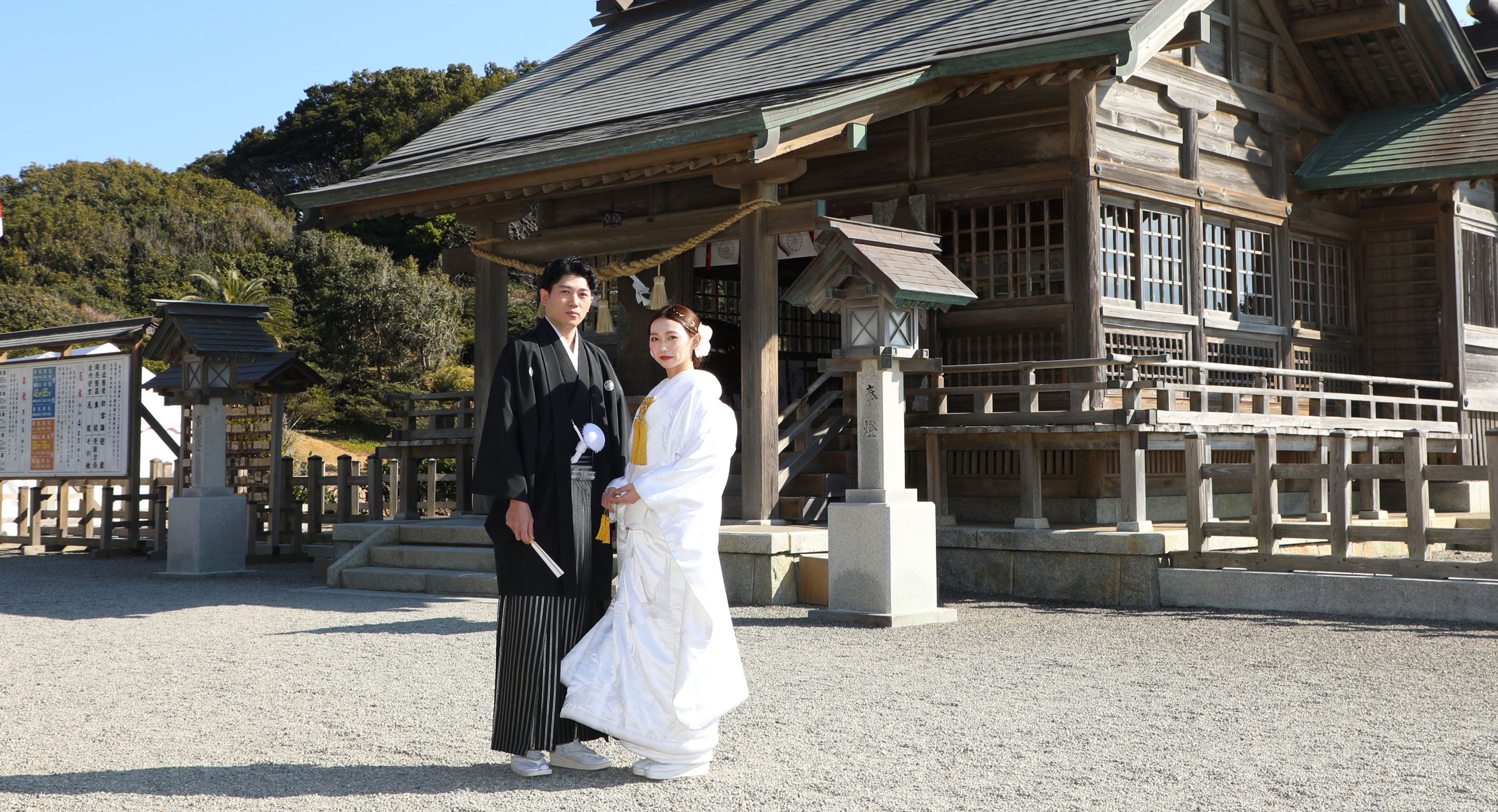 神社でのロケーション撮影