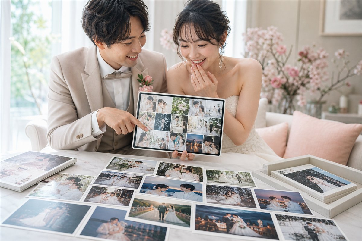 フォトウェディングの全データを受け取るイメージ